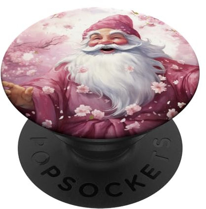 Cerisier en fleurs de carnaval Père Noël rose grand défilé PopSockets PopGrip Interchangeable