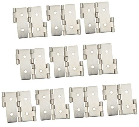 SOESFOUFU 10pièces Charnières à Double Action Rétro Pour Meubles Pliants Finition Nickel Blanc Pour Portes Et Fenêtres