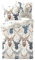 JACK by Dormisette Edel Biber Kuschel Bettwäsche 2 TLG. Hirsch Hirschkopf Blau Braun Schwarz Offwhite, Größe:135x200cm Bettwäsche
