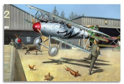GUOYIN Poster, Motiv: Jasta 5 Albatros DVa, Motiv: Kämpfer aus dem Ersten Weltkrieg, Vintage, dekoratives Leinwandbild, Familienschlafzimmer, Kunstwerk, Bild, Gemälde, 40 x 60 cm