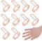 PEUTIER 10pcs Wudu Nail Rings, Adjustable Fingernail Rings Reusable Metal Finger Nail Rings for Women Detachable Nails Jewelry Fingertip Gift Decorations for Wearing Manicure Nails(Rose Gold)