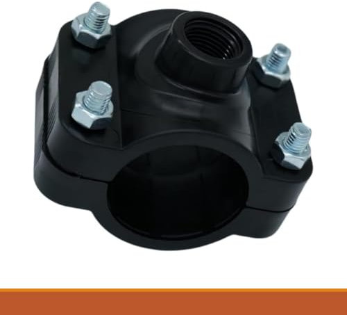 PE/PP Anbohrschellen | Anbohrschellen mit Verstärkungsring | Profec Drilling Clamp | Durchmesser x Innengewinde | Innengewinde verstärkt (50 mm x 1 Zoll)