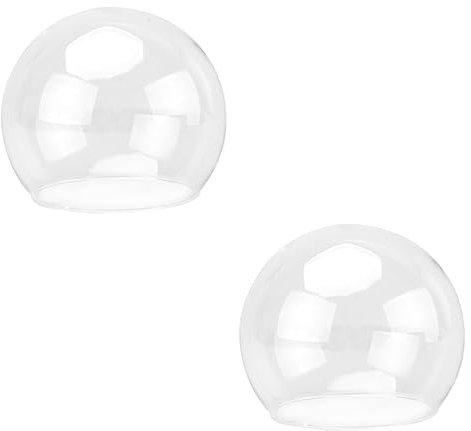 DRESSOOS 2 Pz Copertura in Vetro Alzata per Dolci d'oro Cupola di Fiori Eterni Cupola di Visualizzazione del Terrario Cupola Alzata Torta Mini Arredamento Mini Candele Bicchiere
