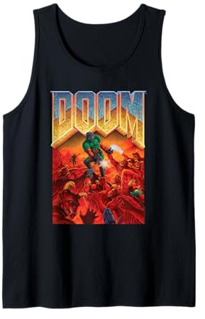 Doom 1993 Full Color Cover Art Retro Video Game Tank Top