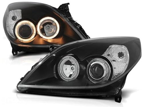 Scheinwerfer Angel Eyes kompatibel mit Opel Vectra C/Signum Facelift Bj. 05-08 Schwarz