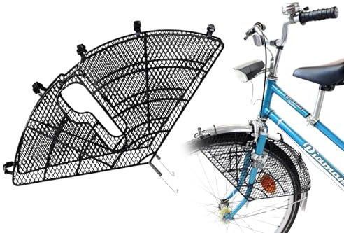 BISOMO Fahrrad Speichenschutz - Keine Füße in den Speichen, Fahrradnetz Kleiderschutz Rockschutz, schwarzer Kunststoff für Fahrrad 26-28 Zoll