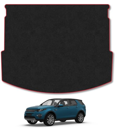 Land Rover Discovery Sport (2015+) Carpet Boot Mat | Red Edge Trim Tailored Fit Boot Liner Full Coverage Protection Accessories Easy Clean Anti Slip Made in the UK
