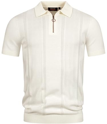 Indicode Herren INSago Poloshirt aus 100% Baumwolle mit Reißverschluss | Modernes Herrenshirt mit angenehmem Tragegefühl, Herrenpoloshirt, Freizeitshirt, Polohemd, Baumwollshirt für Männer
