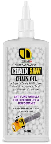 Chainsaw Chain & Bar Oil For All Makes & Models, Premium Lubricant, Anti Rust Chainsaw, Non Toxic Lubricating Bio Mineral (100ml Nozel)