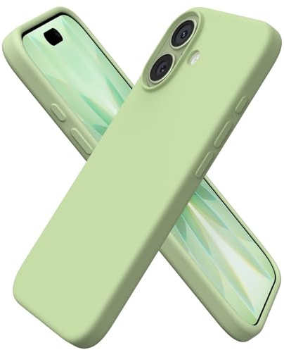 ORNARTO Compatible with iPhone 17 Case 6.3, Slim Liquid Silicone 3 Layers Full Covered Soft Gel Rubber 17 Phone Cases Cover 6.3 inch-Matcha