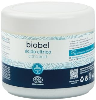 Biobel - Ácido Cítrico Ecológico Monohidrato - Sin Perfume - 500 gr