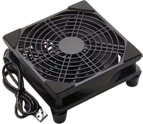 Suoumwa Box Fan 120mm Usb Router Cooling Fan Diy Pc Cooler Wireless Silent Dc 5v Power 12cm with Screw Protective Net for Tv
