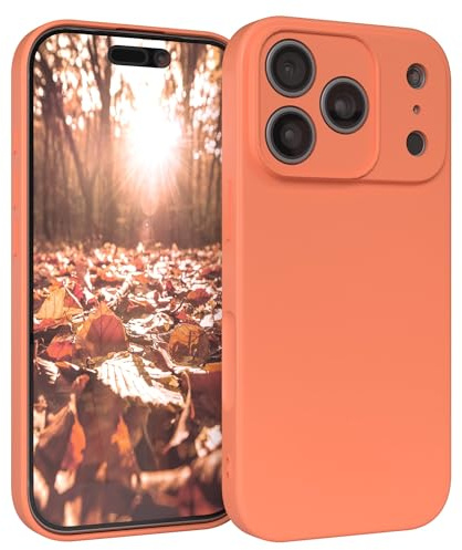 EAZY CASE - Silikonhülle für iPhone 17 Pro Hülle Silikon Case Orange weich stoßfeste Handyhülle Schutzhülle mit Kameraschutz Dünn Premium Schutz Cover TPU Phone Bumper in Pastell Hellorange Matt