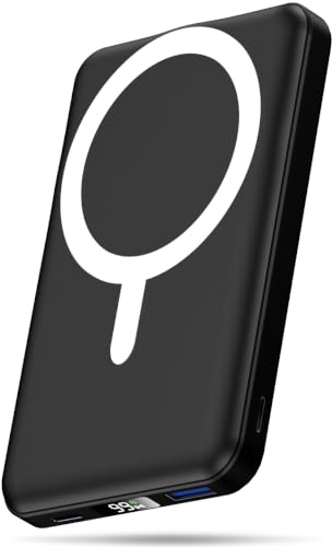 AOGUERBE Power Bank per MagSafe, 10000mAh Magnetico PowerBank per iPhone