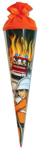 ROTH Feuerwehr Auto - 70cm 70 cm SCHULTÜTE ZUCKERTÜTE mit Fester Spitze