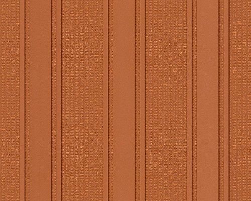 Papier peint Versace Papier Peint À Rayures Greek Papier peint intissé 10.05 m x 0.70 m Orange Cuivre Brun Made in Germany 962372 96237-2