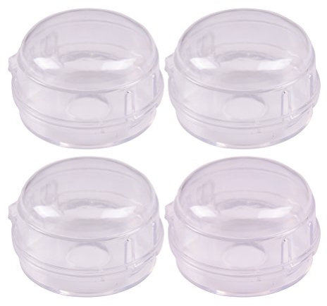 Stove Knob Covers Clear Oven Protector Child Guards for Home Kitchen Safe (Pack of 4)