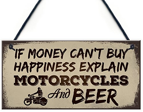 RED OCEAN Beer Motorcycle Enthusiast Motorbike Man Cave Sign Garage Vintage Dad Grandad Gift For Him