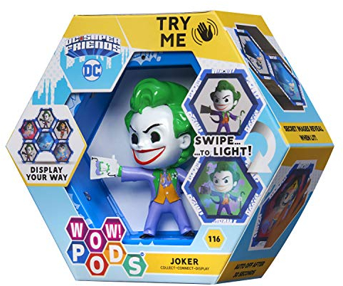 Wow! Pods Suicide Squad - Joker Figur | Offizielle Dc Comics Superhelden Figur Leuchtende Wackelfigur |The Joker Superhelden Sammelfigur