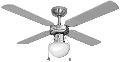 EDM - Ventilador de Techo Caribe 50W 85cm Cromo 1xE27 60W 33801 33801