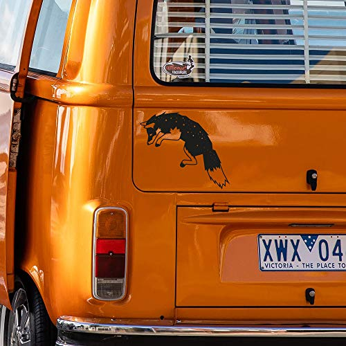 Fox Fuchs Aufkleber Sticker Decal Vinyl für Camper, Wohnmobil, Wohnwagen, Auto, Motorrad, Koffer, Fahrrad, Notebook und mehr