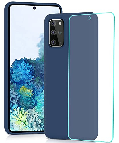 YATWIN Silikon Hülle für Samsung Galaxy S20 Plus, Soft-Touch, Stoßfest, Staubdicht, Ganzkörper-Schutzhülle, Schwarz