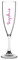 Personalised Champagne Love Flute Glass TV Any Name Font Colours Wine Cocktail Prosecco Gift (Clear Flute - Pink Text)