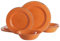 Gibson Home Mauna 12 Piece Orange Melamine Dinnerware Set