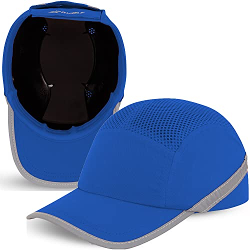 BWOLF TRIVOR Gorra Seguridad Trabajo Casco Obra Casco Seguridad con Carcasa ABS EN 812, Tira Reflectante, Navy