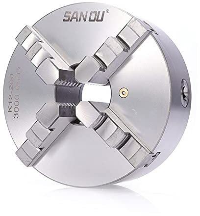 4 Backenfutter 80/100/125mm Vierbackenfutter Dreibackenfutter Drehbank Chuck|Wende-Gusseisen-Einstellung Selbstzentrierend (100mm)
