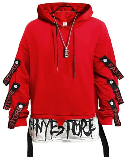 Covisoty Sweat à Capuche Homme Patchwork Pull Homme Sport Capuche Techwear Hip Hop Hiver et Automne