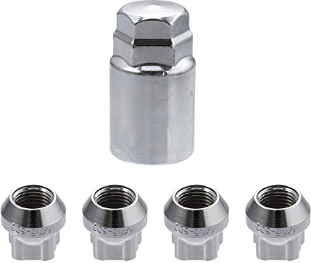 X AUTOHAUX M14x1.5 Car Wheel Lock Lug Nuts Kit for Tesla Model 3 Silver Tone
