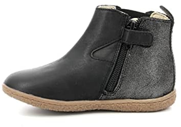 KICKERS Vermillon, Stivaletto Bambina, Noir Argent, 33 EU