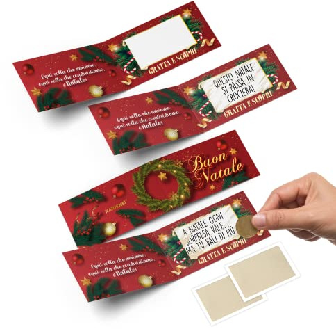 KAÏDENSÏ Weihnachtskarten, Motiv: Rubbelkarten, Original, 10 Stück