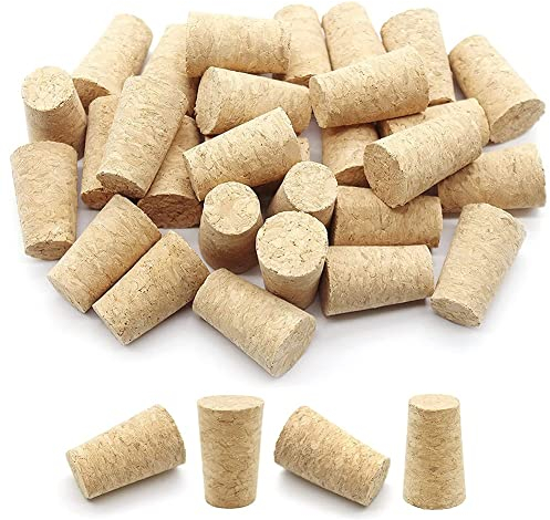 NIZEAMI Bouchons en bois réutilisables en liège pour vin de 100 pièces bouchon de vin scellant portable bouchon pour bouteille de vin pour bouteilles de vin