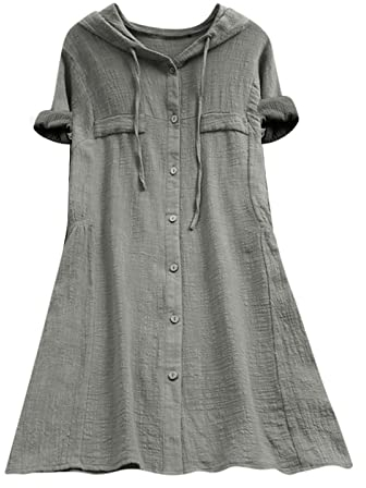 Schwarzes Kleid Damen Festliches Kleid Damen Hochzeit Erstkommunion Kleid Frauen Einfarbig Tasche V-Ausschnitt Kurzarm Minikleid Mit Kapuze Und Kordelzug Mit Taste Sommer Sexy Kleid Weiss Damen Sommer