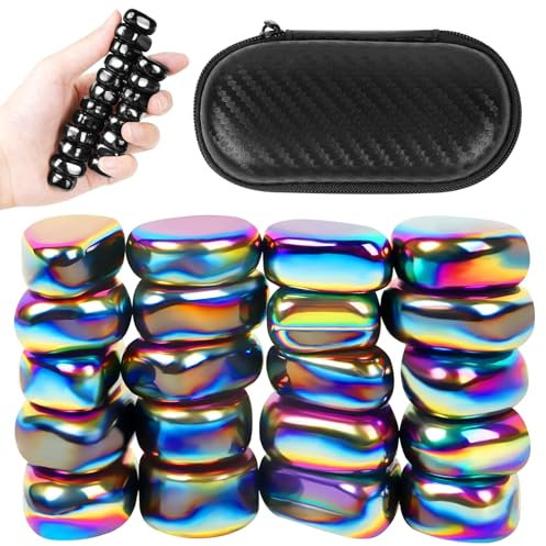 Fidget-Magnet für Erwachsene, Magnet-Stressball, Stressabbau-Magnet für Männer, 18 Stück Büro-Schreibtisch-Küchendekorationen mit Tragetasche, Anti-Angst-Geschenk für Lehrer