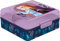 Disney Sandwich Box viola per bambine in plastica Frozen Elsa Anna con multi scomparto