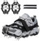 Doorslay 32 Zähne Steigeisen, Edelstahl Schuhkrallen für Bergschuhe, Anti-Rutsch Schuhspikes für Mann Frau für Winter Walking Wandern Bergsteigen