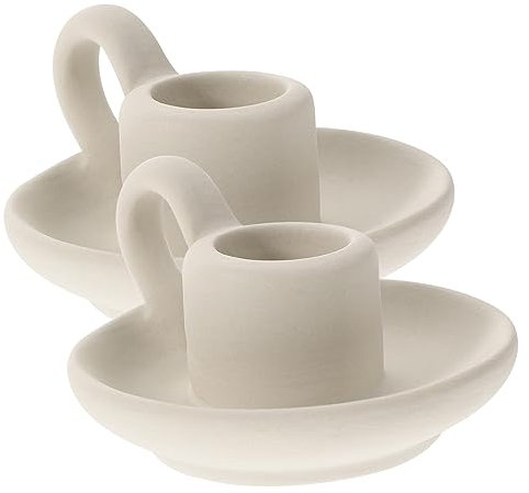 Warmhm 2st Kerzenhalter Aus Porzellan Stumpenkerzenständer Hohe Kerzenhalter Runde Kerzenplatte Kerzenhalter Für Kerzen Im Glas Retro-kerzenhalter Kandelaber Weiß Keramik Nordisch