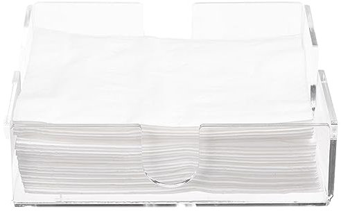 Porte-Serviettes Transparent – Porte-Serviettes en Papier Acrylique | Porte-Table, Plateau Salle Bain et Distributeur mouchoirs pour Table à Manger, Cuisine, fête,