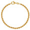 LES POULETTES BIJOUX - Bracciale Placcato Oro Maglia in Corda 3mm