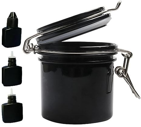 PHASZ Lash Glue Storage Container, Lash Adhesive Holder Jar, Portable Lash Adhesive Container for Prevent Dryness, Air Tight Lock Container for Lash Glue