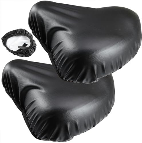 JIAJUNFS 2 Stück wasserdichter Fahrradsitzkissenbezug für mehrere Fahrräder und E-Bikes, strapazierfähiger Regenschutz, langlebiger Outdoor-Schutz, Unisex, FahrradsitzschonerRegenschutz