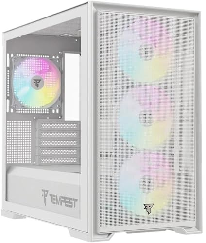 Tempest Stronghold ARGB M-ATX Cristal Templado USB 3.0 Blanca (Blanco)