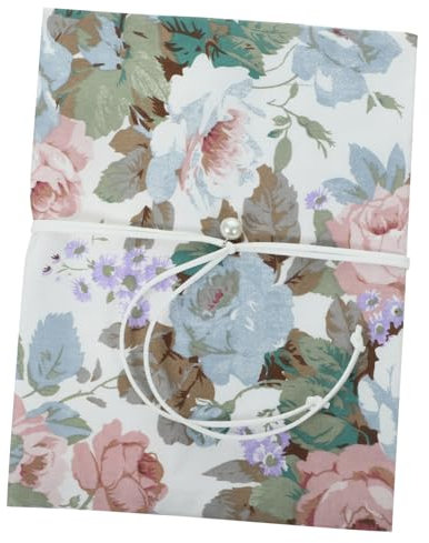 Buchumschlag Taschenbuch aus Gewebe mit Rosendesign, Schulbeginn Party
