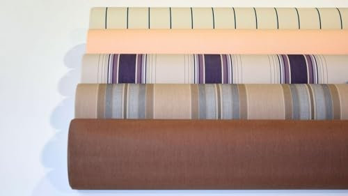 TENDAGGIMANIA Toile pour Store Banne réalisé sur Mesure – Personnalisable – Couleur Gris rayé R 224