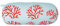FISURA Strandkissen Korallen - Zylinderkissen 29 x 12 cm - Relaxkissen blau - Original Reisekissen - Campingkissen aus Polyester