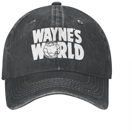 DYHVVD Unisex Baseballkappe Wayne's World Baseballkappe Beliebte Komödie Coole Männer Frauen Gewaschene Hüte atmungsaktiv Bedruckt Sport Snapback Cap Geburtstagsgeschenk im Freien Geburtstagsgeschenk