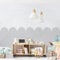 Bilderwelten Fototapete Kinderzimmer 192 x 192 cm Kinder Kindertapete Muster Bordüre Grau Vliestapete Tapete Wanddeko Ideen